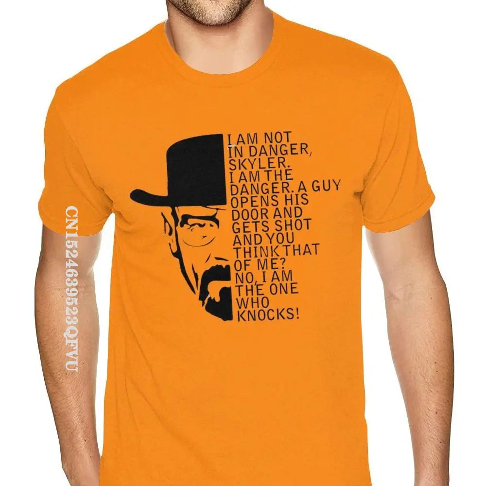 Oversized T Shirt Breaking Bad Walter Heisenberg I Am The Danger Simple Design Gothic Style Anime Tshirt Mens Designer Shirts