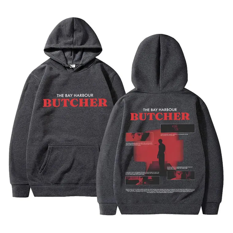 Dexter Morgan Bay Port Butcher Double-sided Printed Fashion Adult Men Loose Comfortable Hoodie Casual 90s Top Retro Streetwear