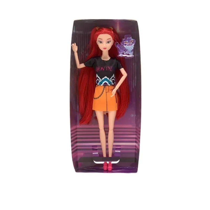 #@HOT Doll Toys Kpop Demon Hunters Action Figure Toy Rumi Mira Zoey Beautiful Princess Baby Girl Dolls Plastic DIY Toy for Girls