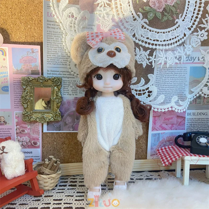 16cm Dolls for Girls Children's Toys 1/8 BJD Mini Dolls Kawaii with Clothes Birthday Xmas Gifts Princess Dress Up Toy