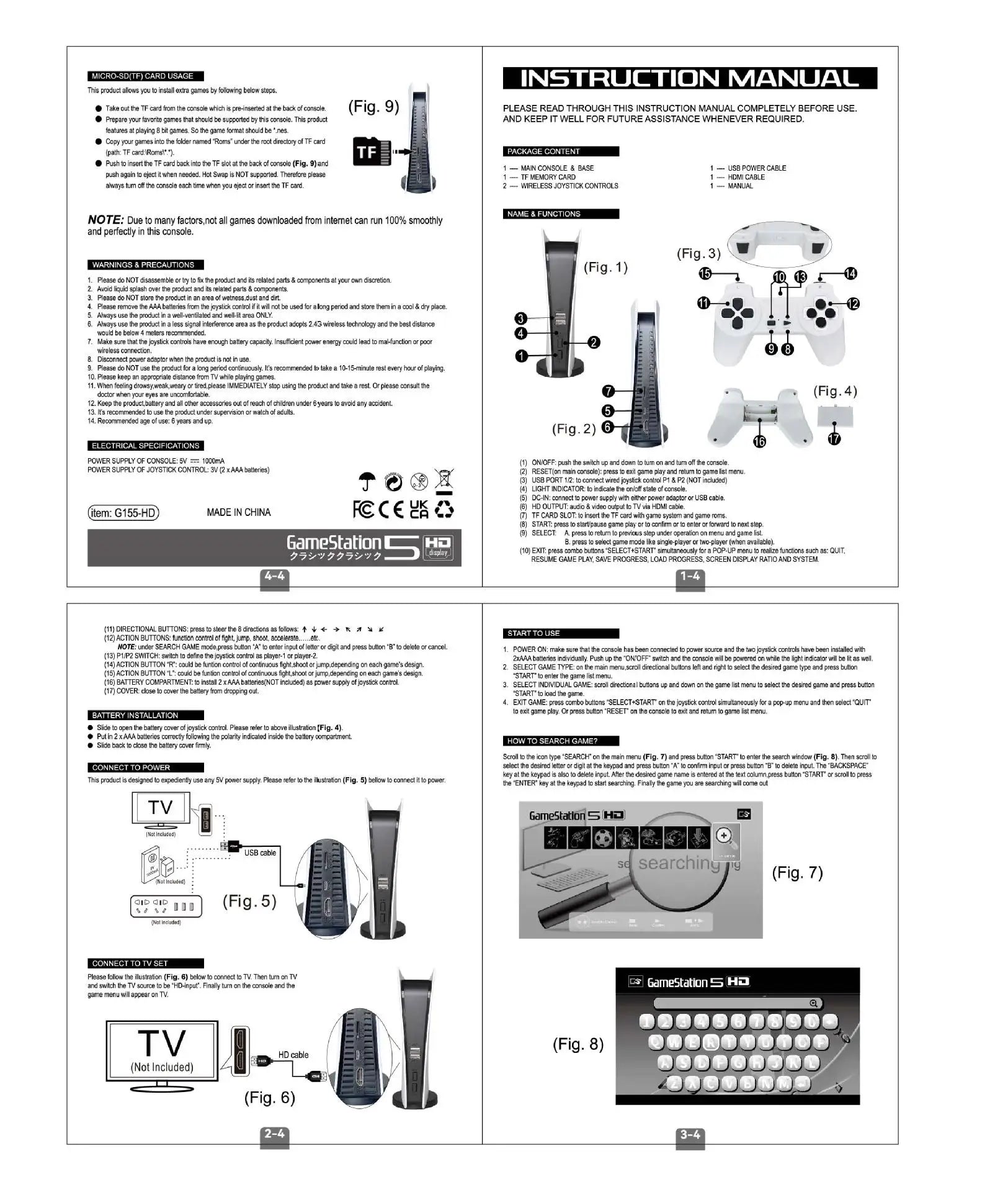 G3215 32bit Retro Video Game Console built-in 200 games For PS5 mini TV Classic Games Station wireless gamepad HD output