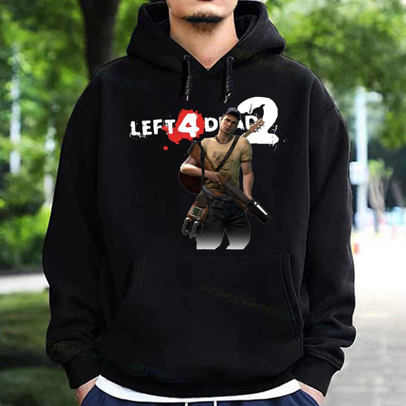 Left 4 Dead 2 Hoodie Men Women Fashion Casual Long Sleeve T-shirt Aesthetic Vintage Game Lovers Retro Style Hoodies Harajuku