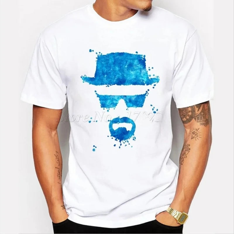 2025 Men's Fashion Breaking Bad T Shirt Heisenberg 3D Printed shirt Walt White Short Sleeve Tee Hipster Hot Sale Tops