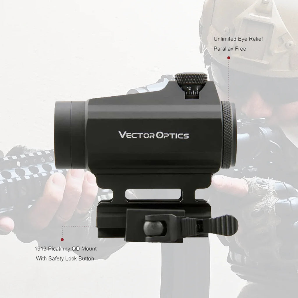 Vector Optics Maverick 1x22 GenII Red Dot Sight Compact with 3MOA Dot Size&11 Levels Dot Intensity For AR 15 AK .223 .308