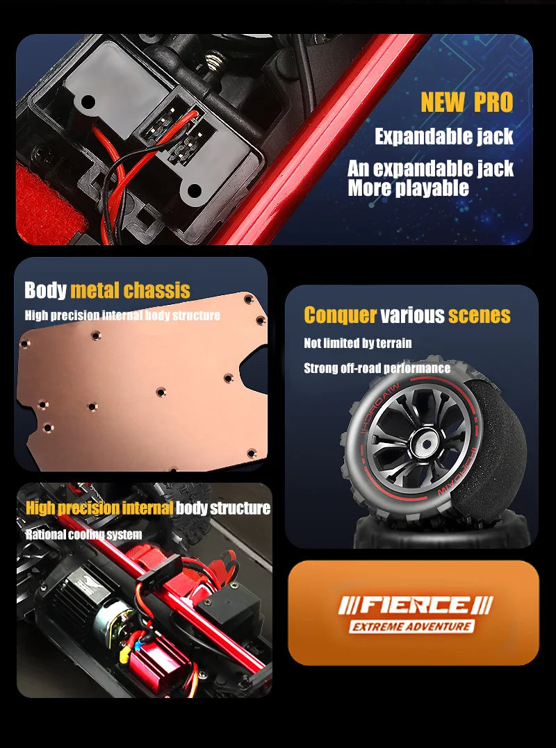 9522PRO 85KM/H High-speed RC Car Brushless Four-wheel Drive Off-road Drift 1:16 Professional Racing Car 9522 50KM/H Boy's Toy