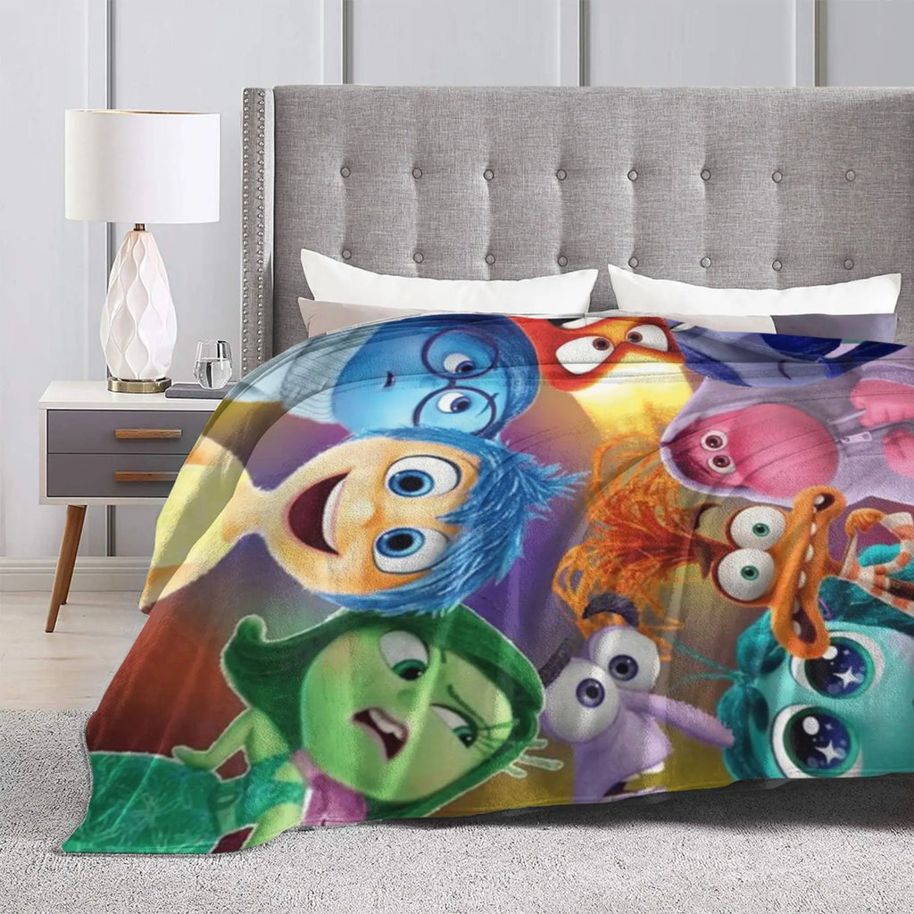 Super Warm BlanketKids Decorative Insides Out 2 Feels Throw Blanket All Feeling Flannel Bedspread For Bedroom Sofa Bed Cover