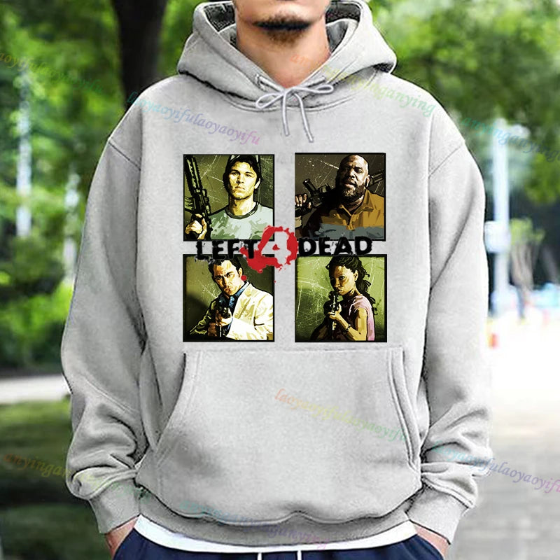 Left 4 Dead 2 Hoodie Men Women Fashion Casual Long Sleeve T-shirt Aesthetic Vintage Game Lovers Retro Style Hoodies Harajuku