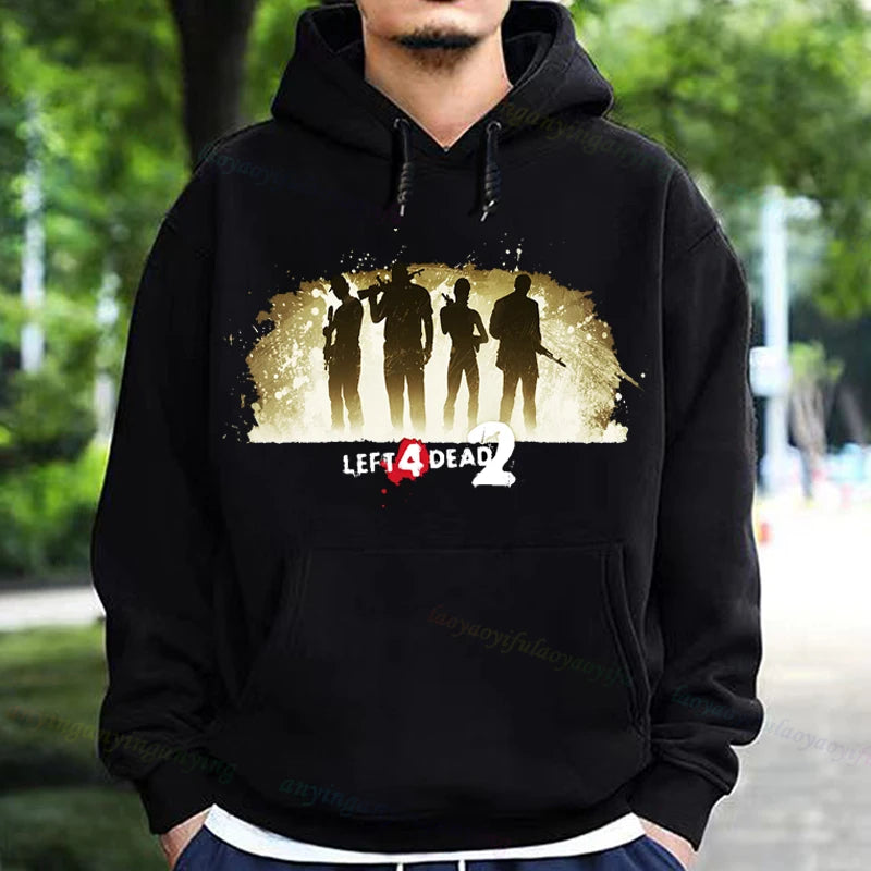 Left 4 Dead 2 Hoodie Men Women Fashion Casual Long Sleeve T-shirt Aesthetic Vintage Game Lovers Retro Style Hoodies Harajuku
