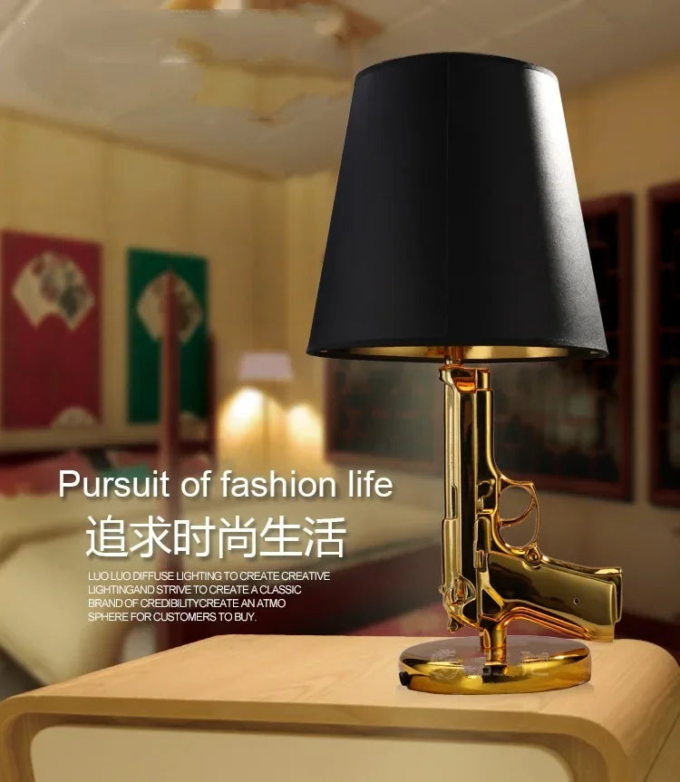 Postmodern Creative Lamp AK47 Floor Lamp LED Designer Corner Light for Living Room Reading Bedroom Bedside Gold Floor Lamp