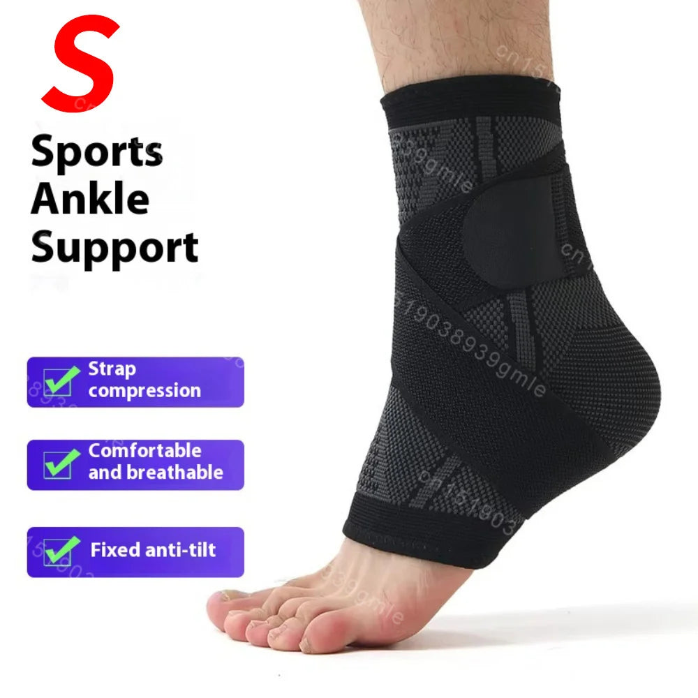 1Pcs High Quality Adjustable Ankle Support Compression Ankle Brace Protector Running Soccer Basketball Fitness Joint Pain Nylon