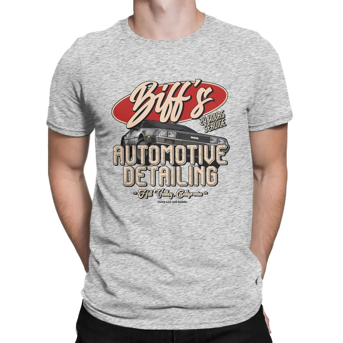 Back To The Future. Biff's Automotive Detailing Party Gifts T-Shirt  Pure Cotton printed Vintage Clothes Graphic plus size