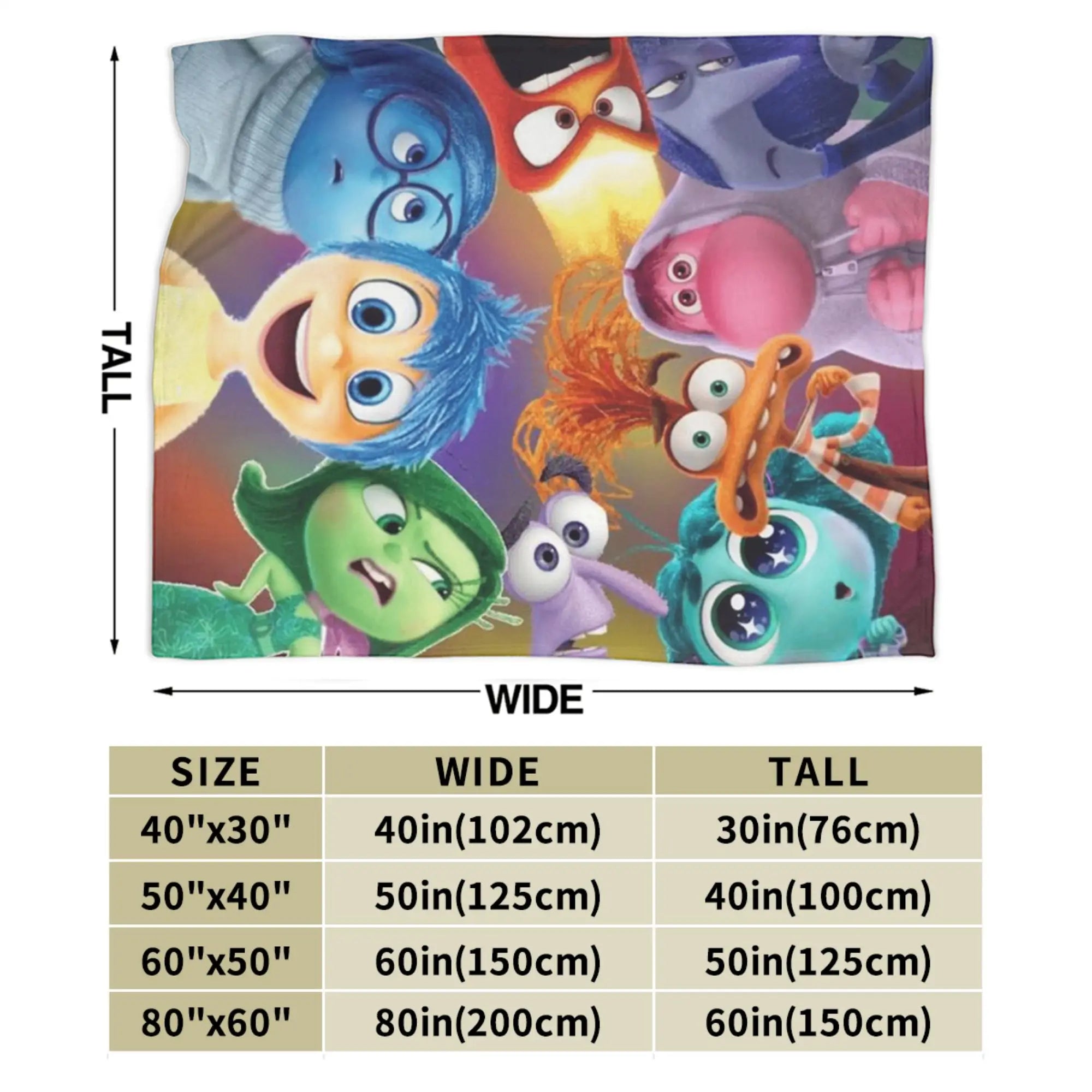 Super Warm BlanketKids Decorative Insides Out 2 Feels Throw Blanket All Feeling Flannel Bedspread For Bedroom Sofa Bed Cover