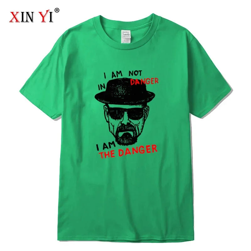 Men's T-shirt 100% Cotton Short Sleeve Breaking Bad Men T-shirt Casual Heisenberg Print Summer Tshirt Cool T-shirt Male Men Tops